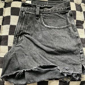 Abercrombie & Fitch Boyfriend Black Denim Shorts